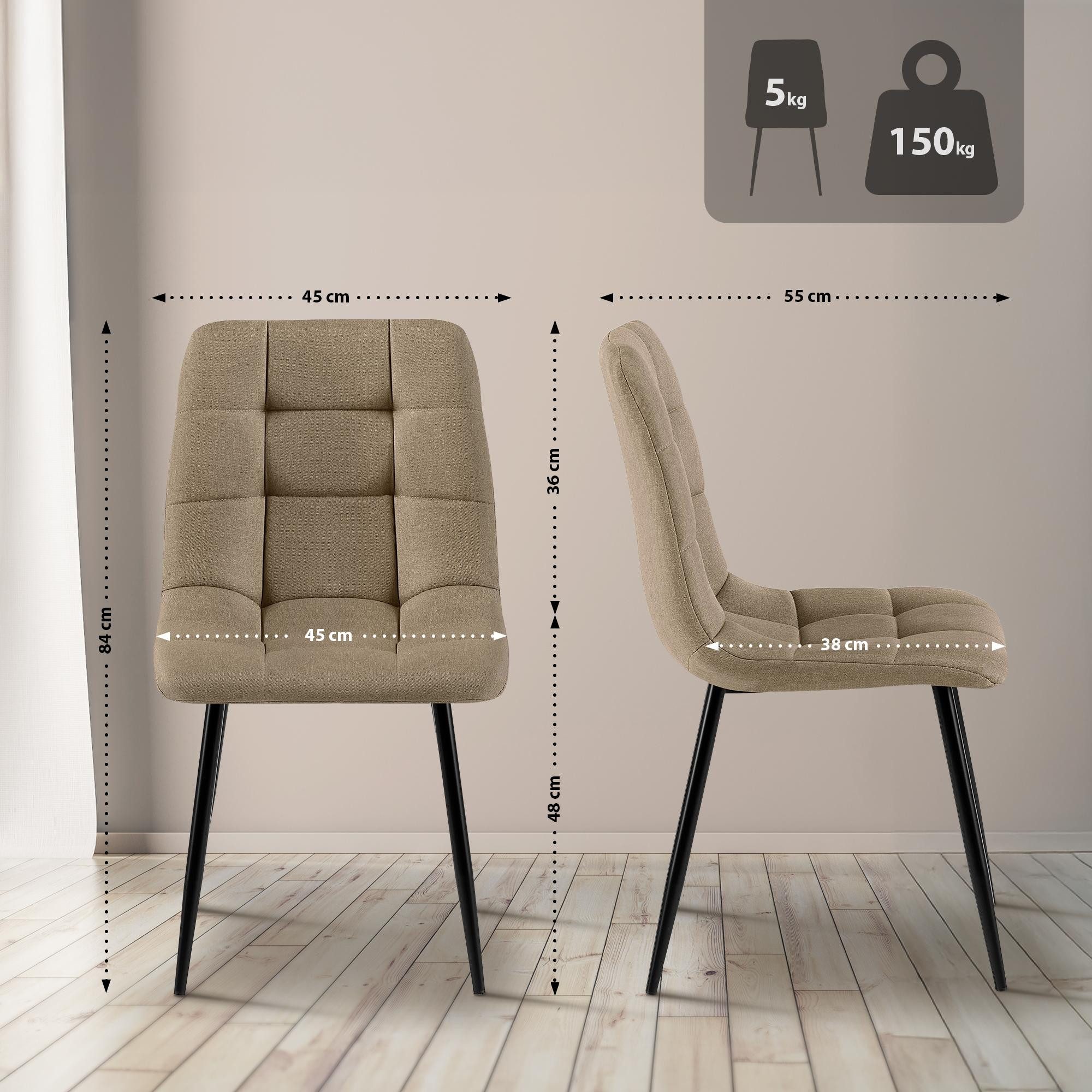 CLP Esszimmerstuhl Tilde (2er Set, 2 St), mit Rückenlehne, bis 150 kg günstig online kaufen