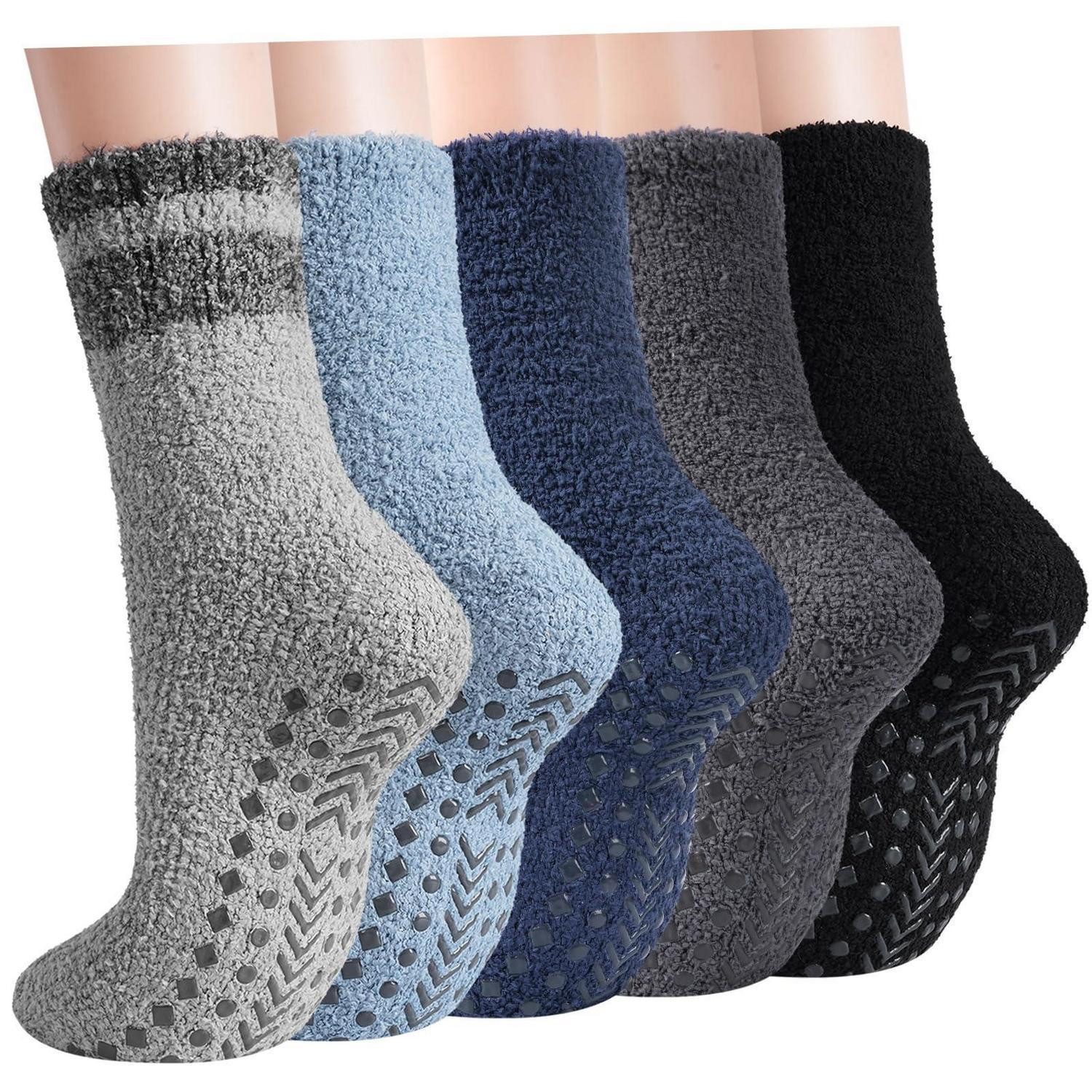 LuxusKollektion Haussocken Herren Thermosocken 39-46 5er-Pack