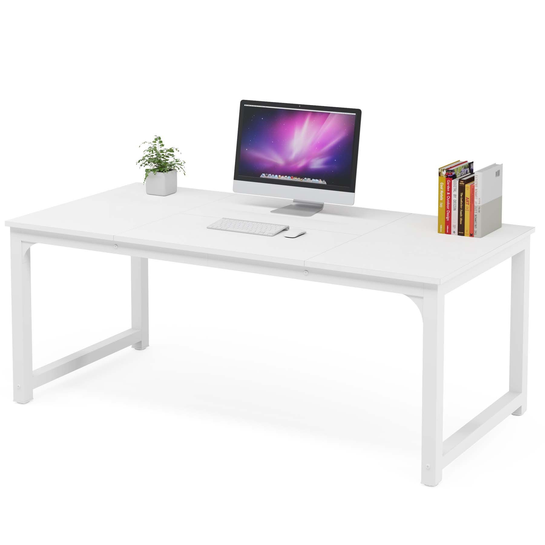 Tribesigns Schreibtisch 160/180x80 cm, großer Industrial Computertisch für günstig online kaufen