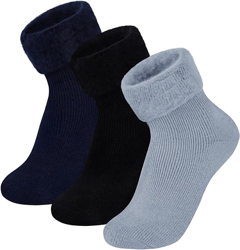 CTGtree Feinsocken 3 Paar Flauschige Kuschelsocken Damen Warme Bettsocken (3-Paar) | Socken