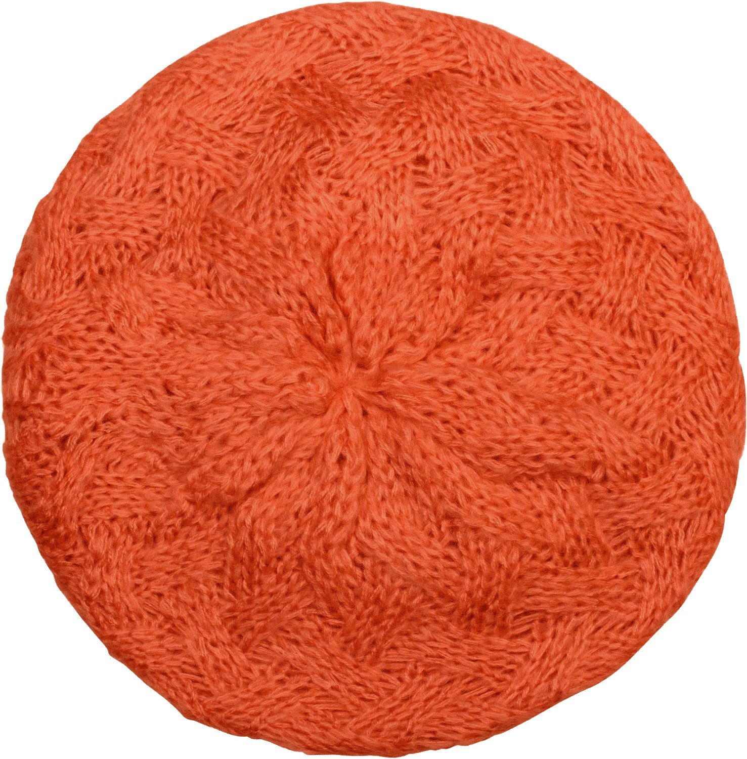 styleBREAKER Baskenmütze Strick Baskenmütze mit Zopfstrick Muster (1-St) günstig online kaufen