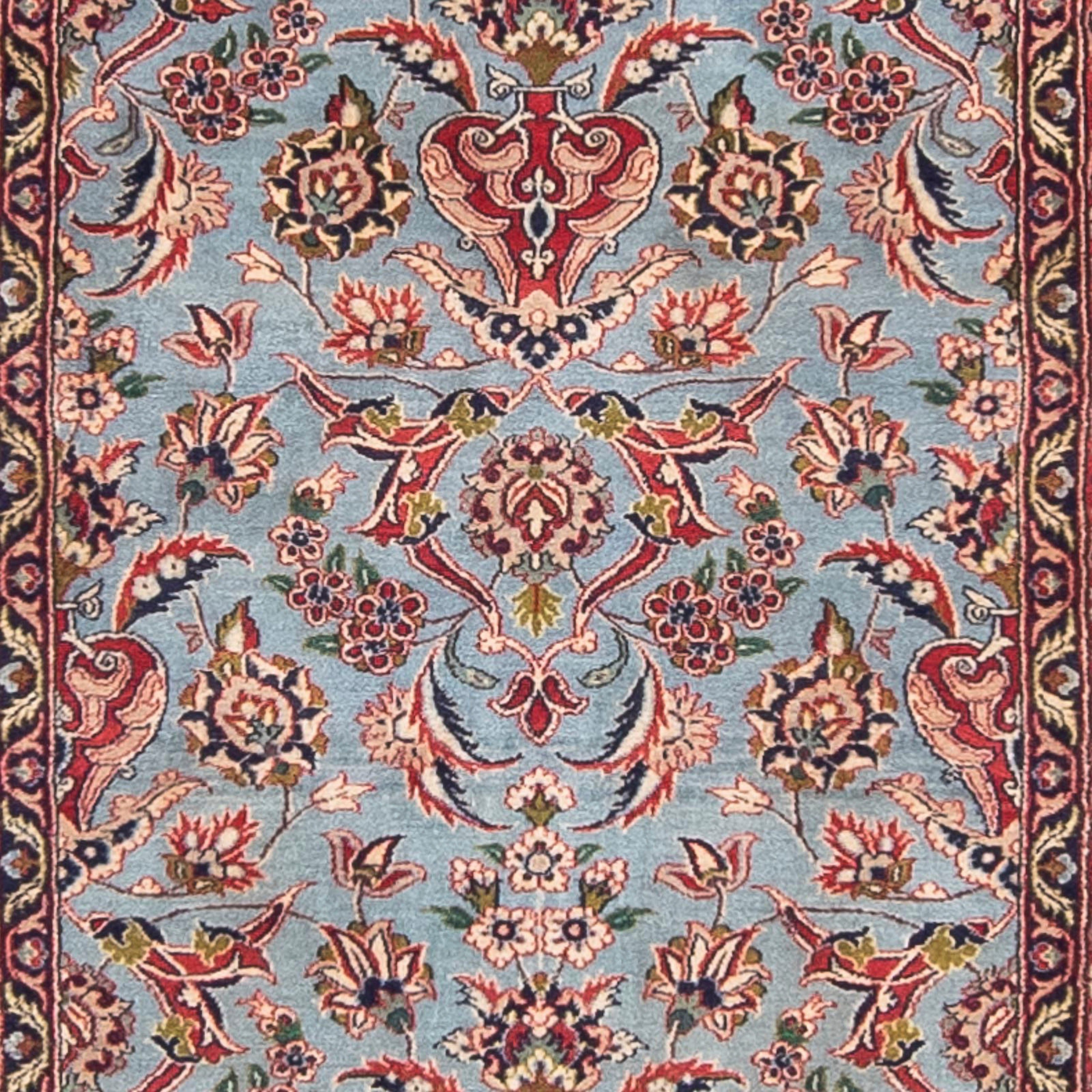 rechteckig, Wohnzimmer, Zertifikat 415 - Einzelstück mit Höhe: 77 - mm, cm morgenland, Isfahan Handgeknüpft, - Premium mehrfarbig, 6 x Perser - Orientteppich