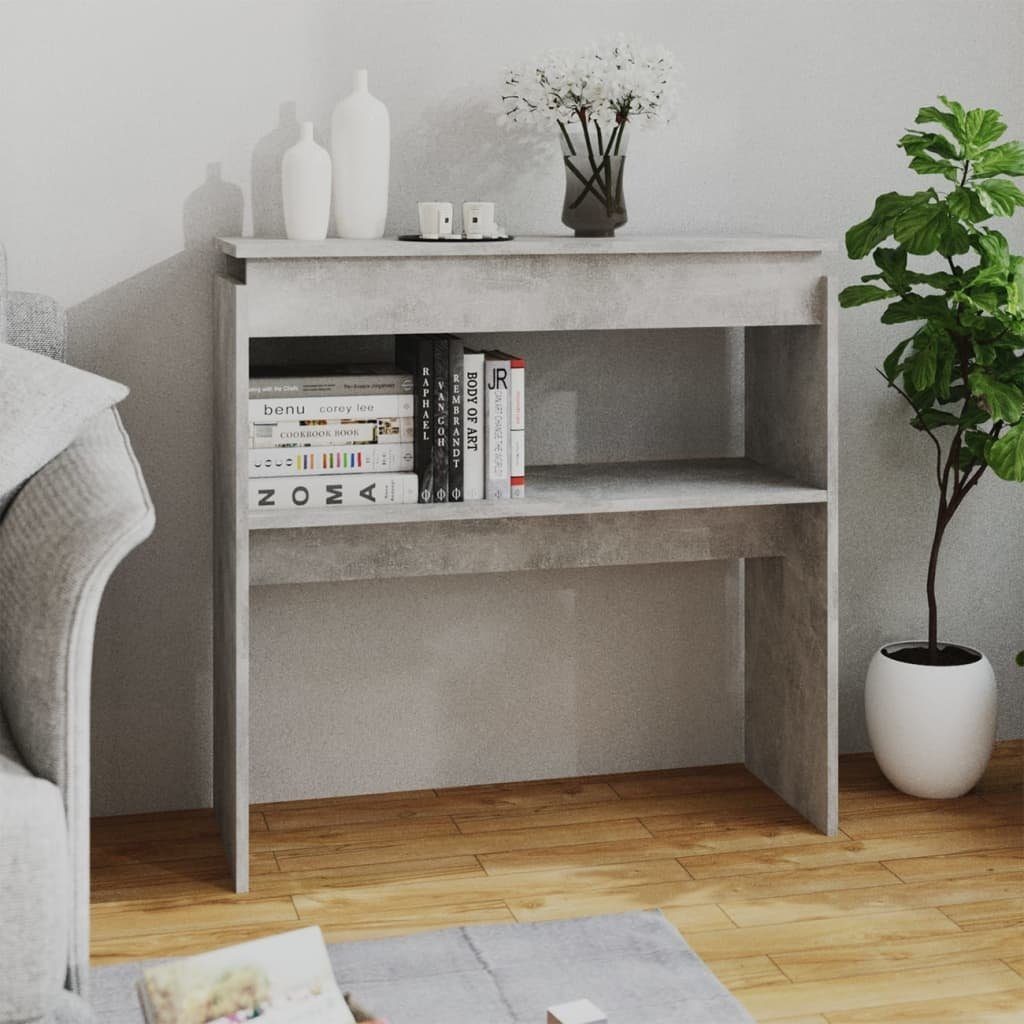 vidaXL Konsolentisch in Betongrau (LxBxH: 80x30x80 cm)