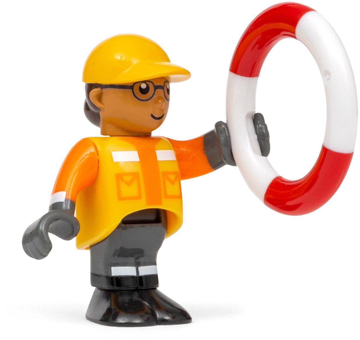 BRIO® Spielzeugeisenbahn-Erweiterung BRIO® WORLD, Bahn Verlade-Terminal, FSC® - schützt Wald