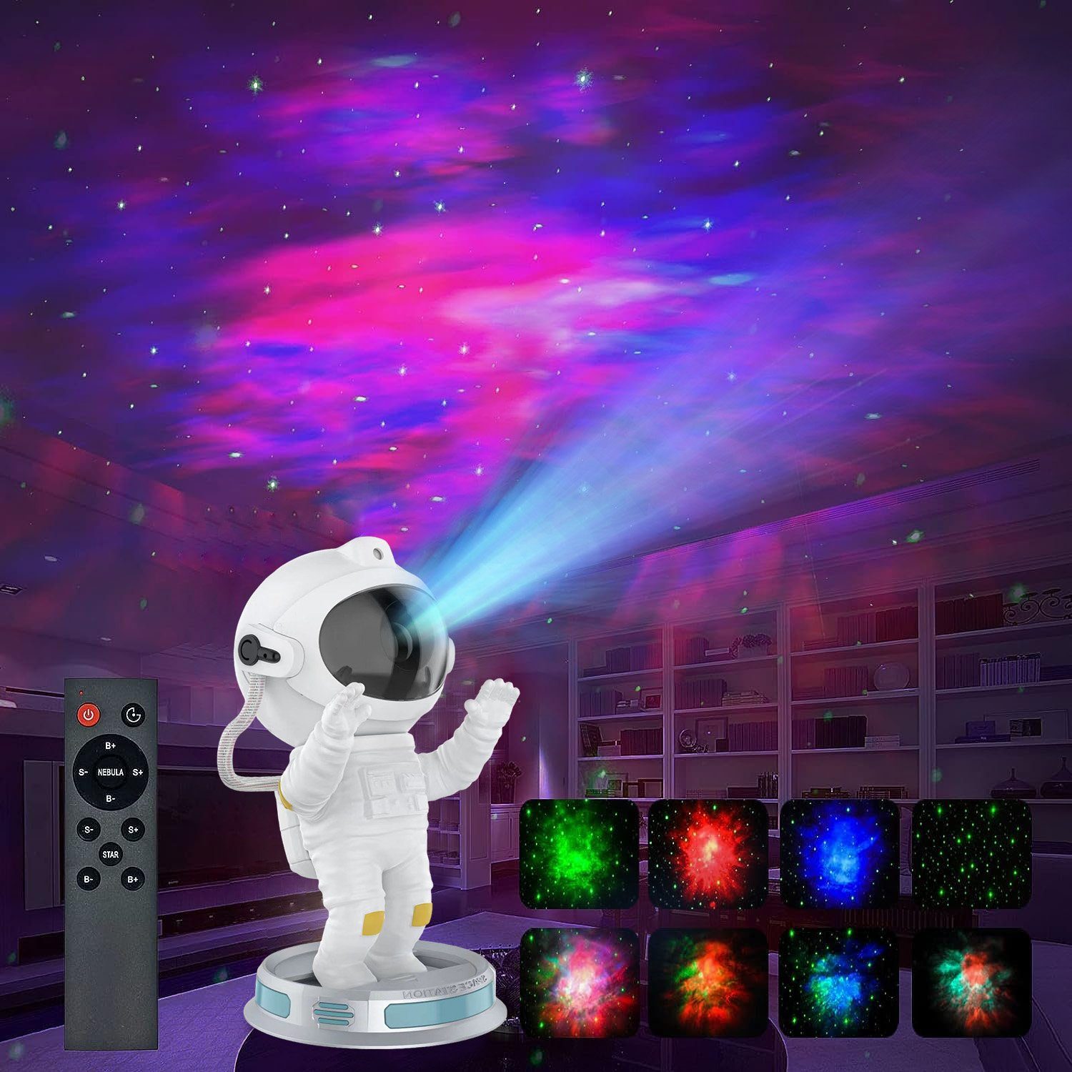 LED Nachtlicht Upgraded, Astronaut, Timer, für Baby Kinder Erwachsene