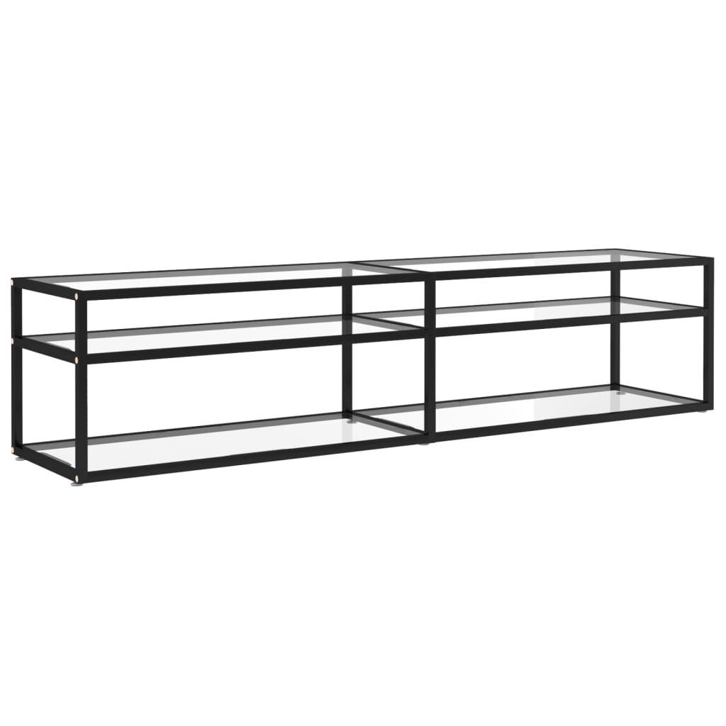 vidaXL TV-Schrank 180 x 40 x 405 cm TV-Schrank Transparent 180x40x40,5 cm Hartglas Lowbo