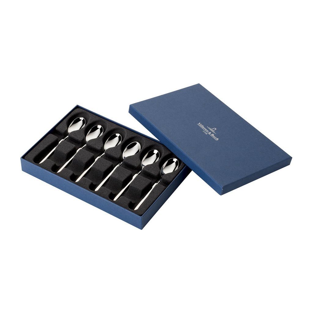 Villeroy & Boch Espressolöffel NewWave Espressolöffel-Set 6-teilig (6 Stück), Edelstahl, 6 Stck, spülmaschinenfest