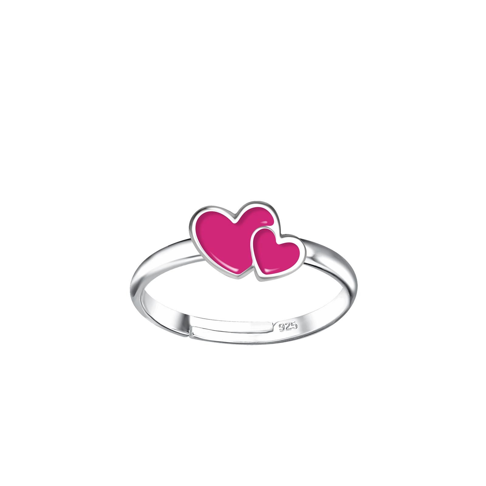 Monkimau Silberring Herz Kinder Ring 925 Silber