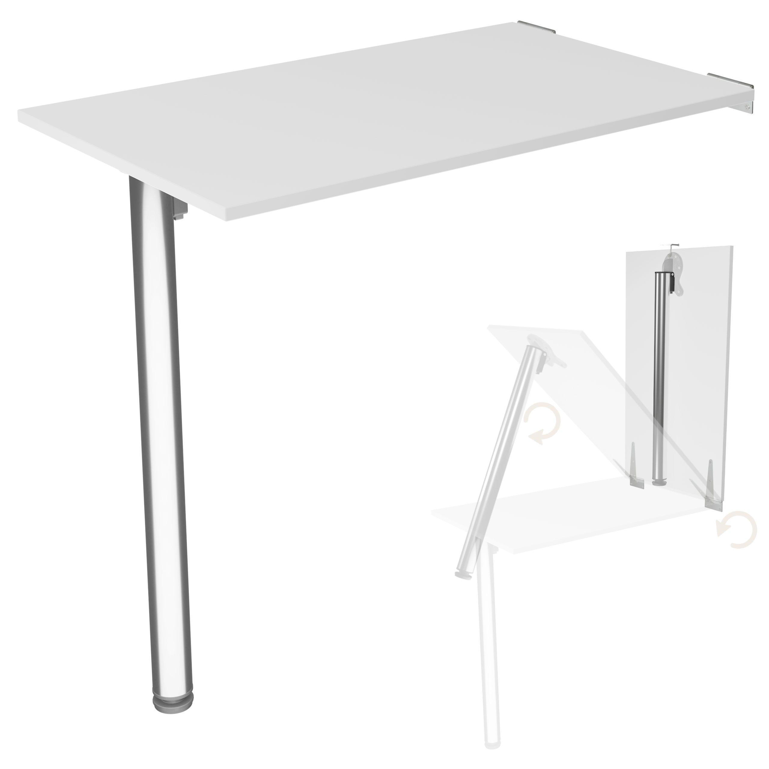 KDR Produktgestaltung Klapptisch »Wandklapptisch Esstisch Küchentisch  Schreibtisch Wand Tisch Klappbar Wandmontage«, Weiß online kaufen | OTTO