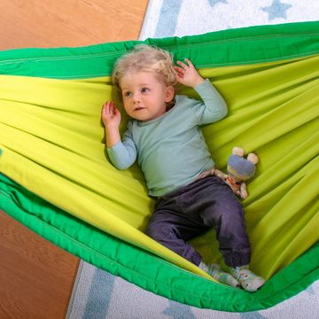 La Siesta Hängematte Moki Froggy - Kinder-Hängematte Bio-Baumwolle La Siesta MOK11-44 grün, Hochwertige Qualität