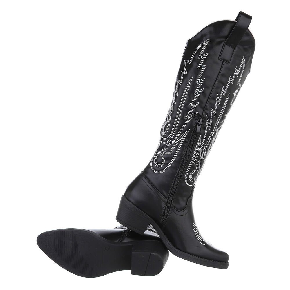 Ital-Design Damen Cowboyboots Western Westernstiefel Blockabsatz günstig online kaufen