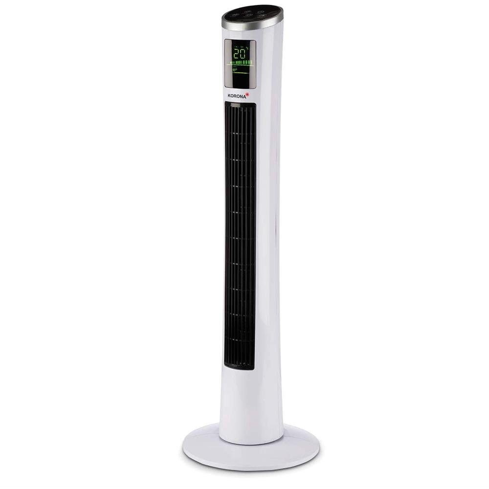 KORONA Turmventilator 81502, LED 1 3 schwarz/weiss m Display, Ventilator, Stufen, Säulenventilator