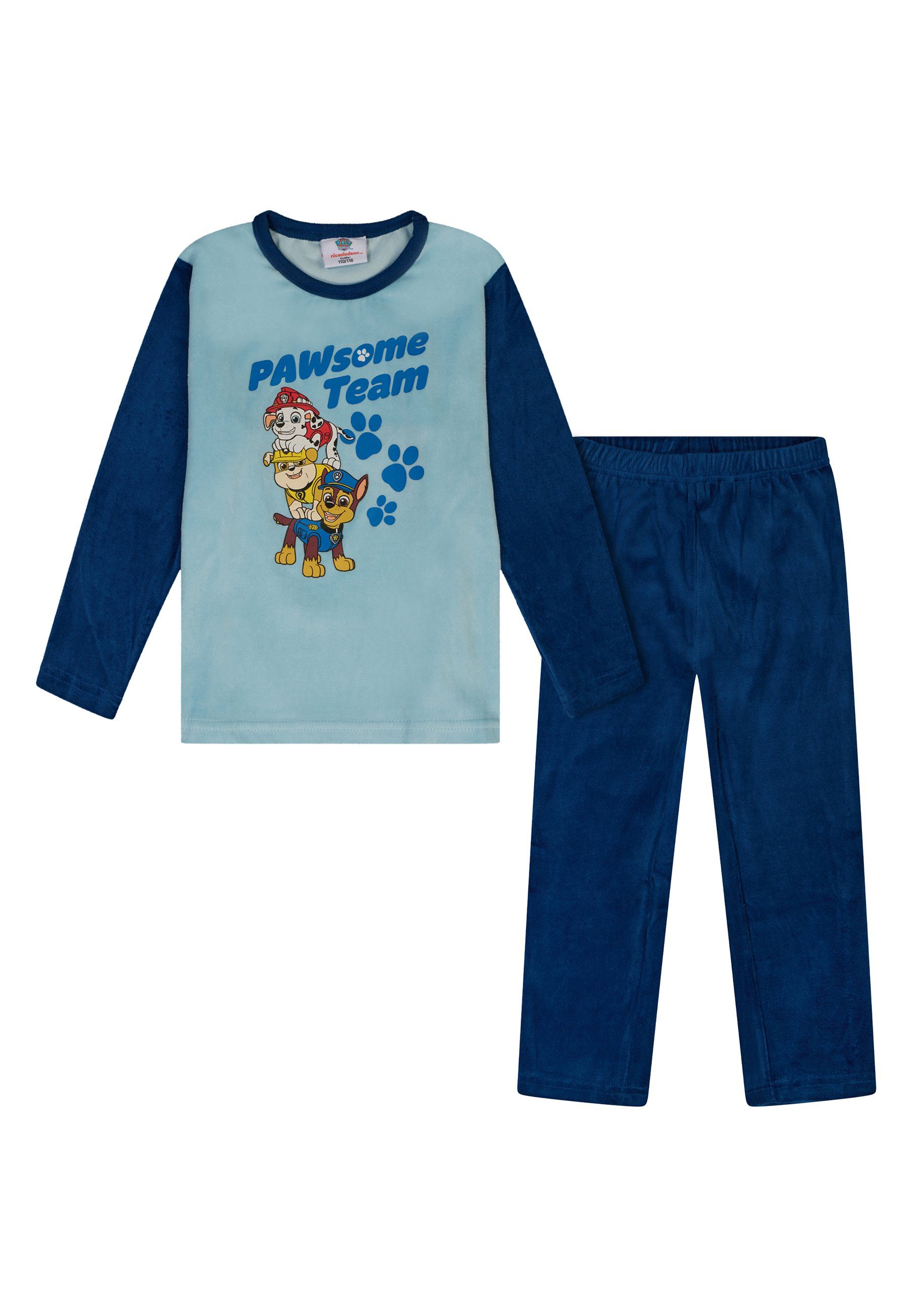 ONOMATO! Schlafanzug Paw Patrol Schlafanzug Pyjama Langarm Shirt + Schlaf-Hose (2 tlg)