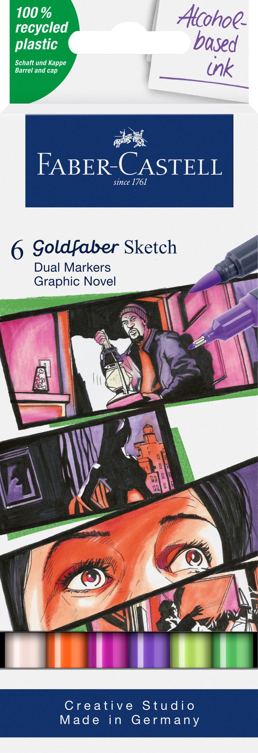 Faber Schreibtischkalender Sketch Marker Gofa 6er Etui Graph. Novel