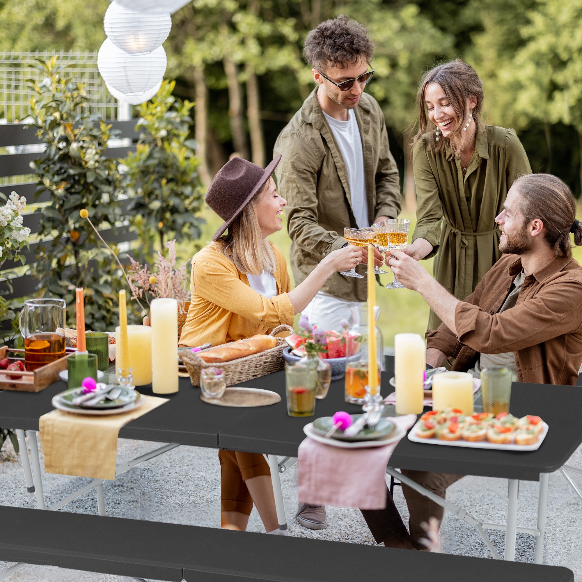 Strattore Essgruppe Buffettisch Bierzeltgarnitur aus Kunststoff günstig online kaufen