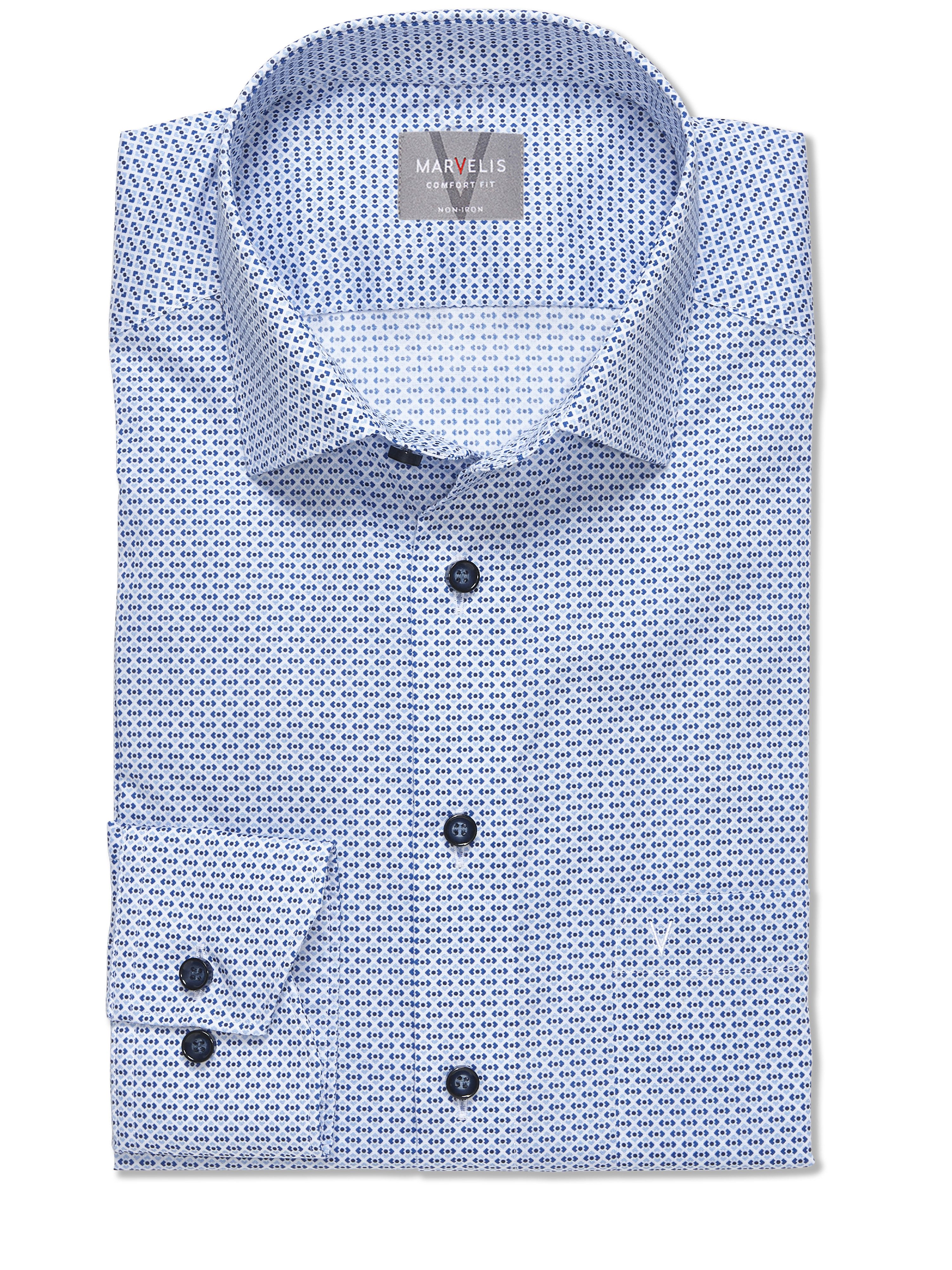 MARVELIS Langarmhemd mit Minimal-Print