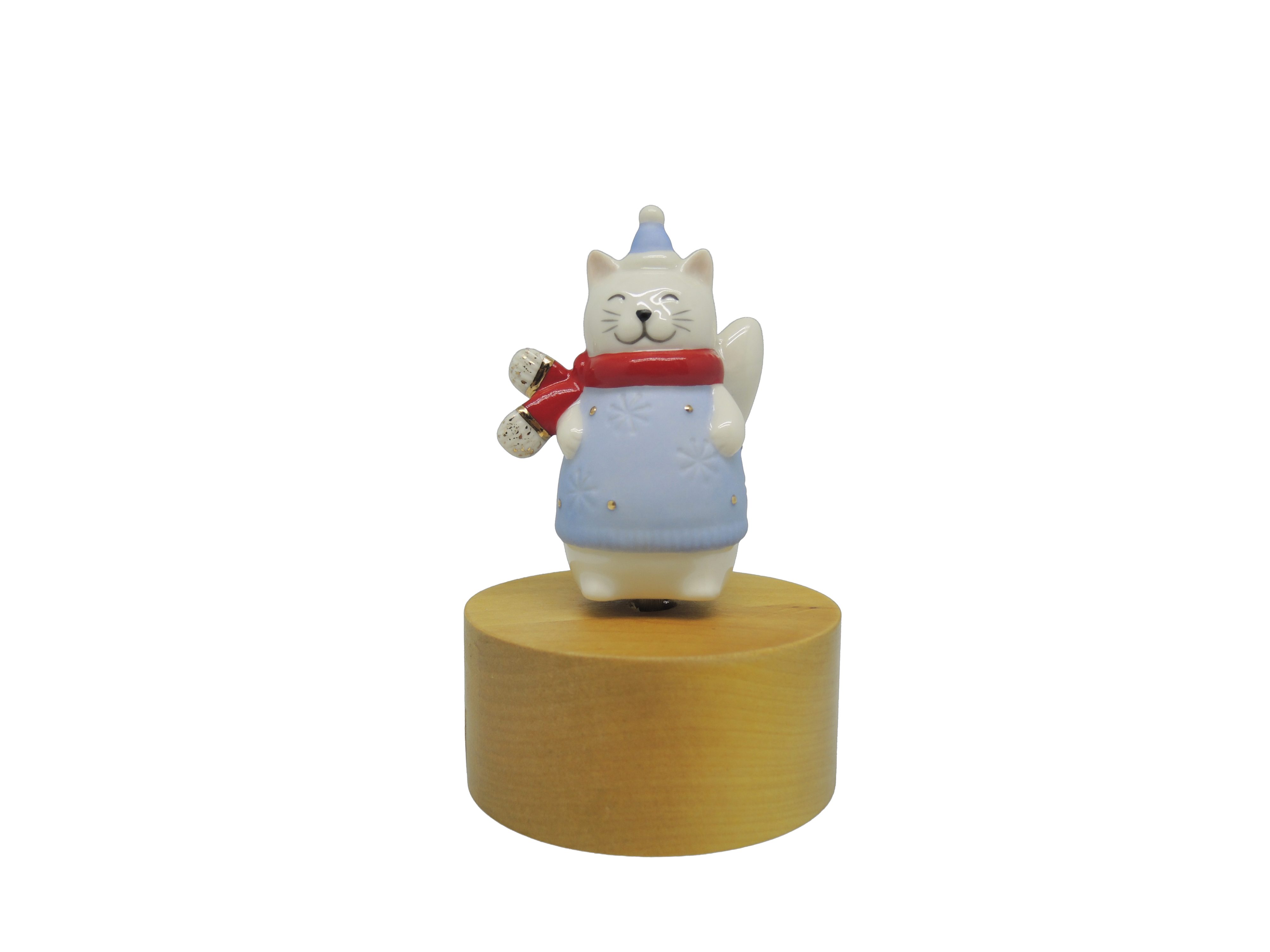 Musicboxworld Spieluhr Spieluhr Drehende Porzellan Katze