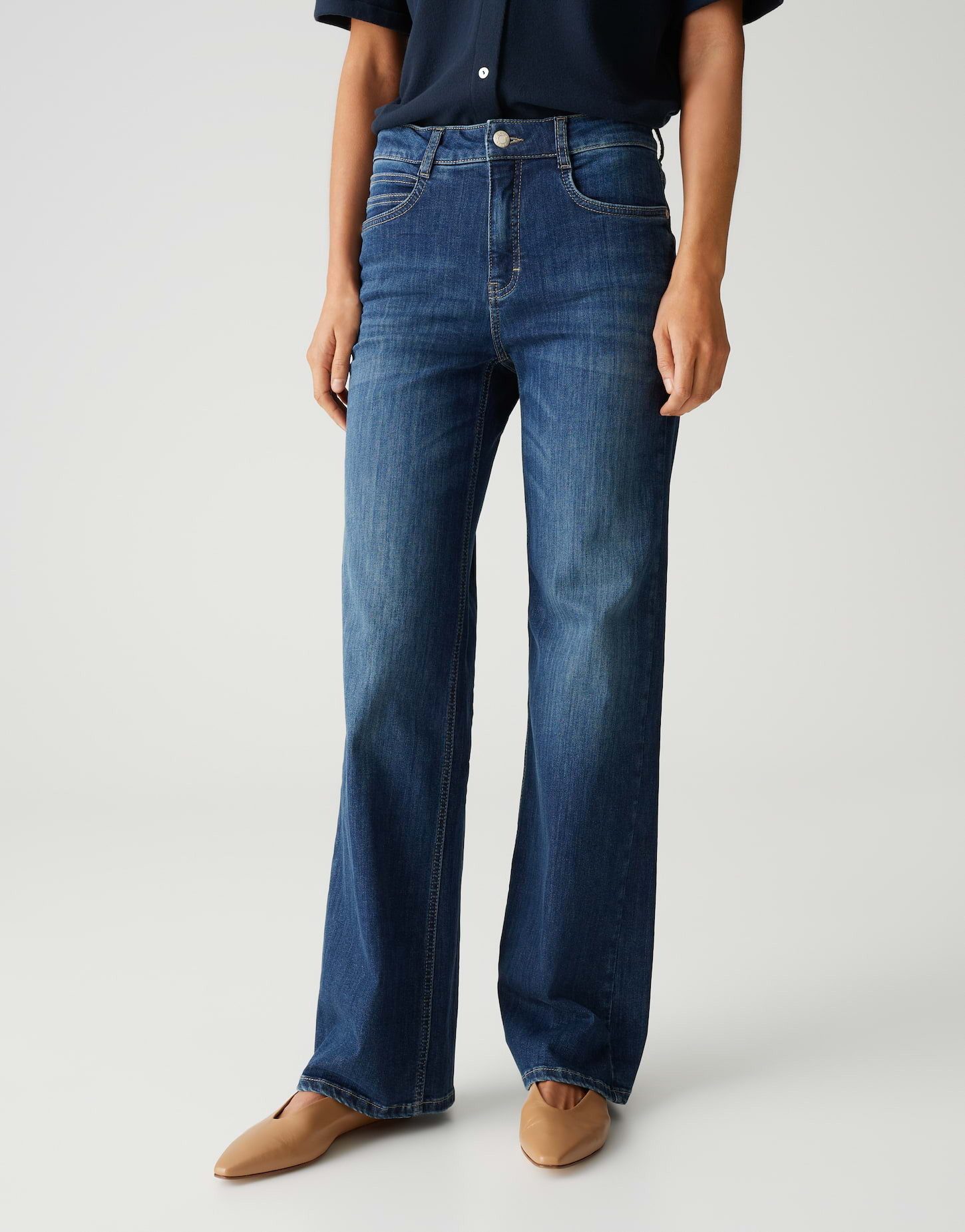 OPUS PANTS Weite Jeans MELLY MODERN Mid Rise mit Power Stretch günstig online kaufen