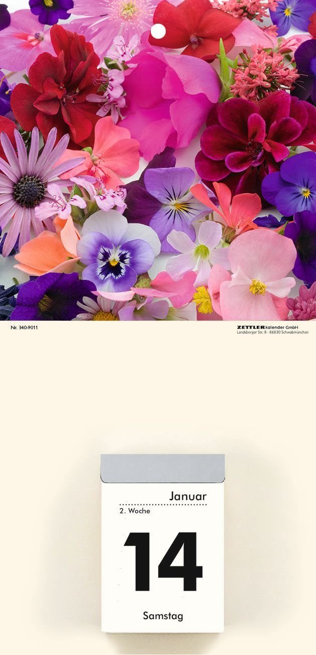 ZETTLER Handgelenkstütze Kalenderrückwand Blumen - 14,5 x 29,5 cm, 2-fach sortiert