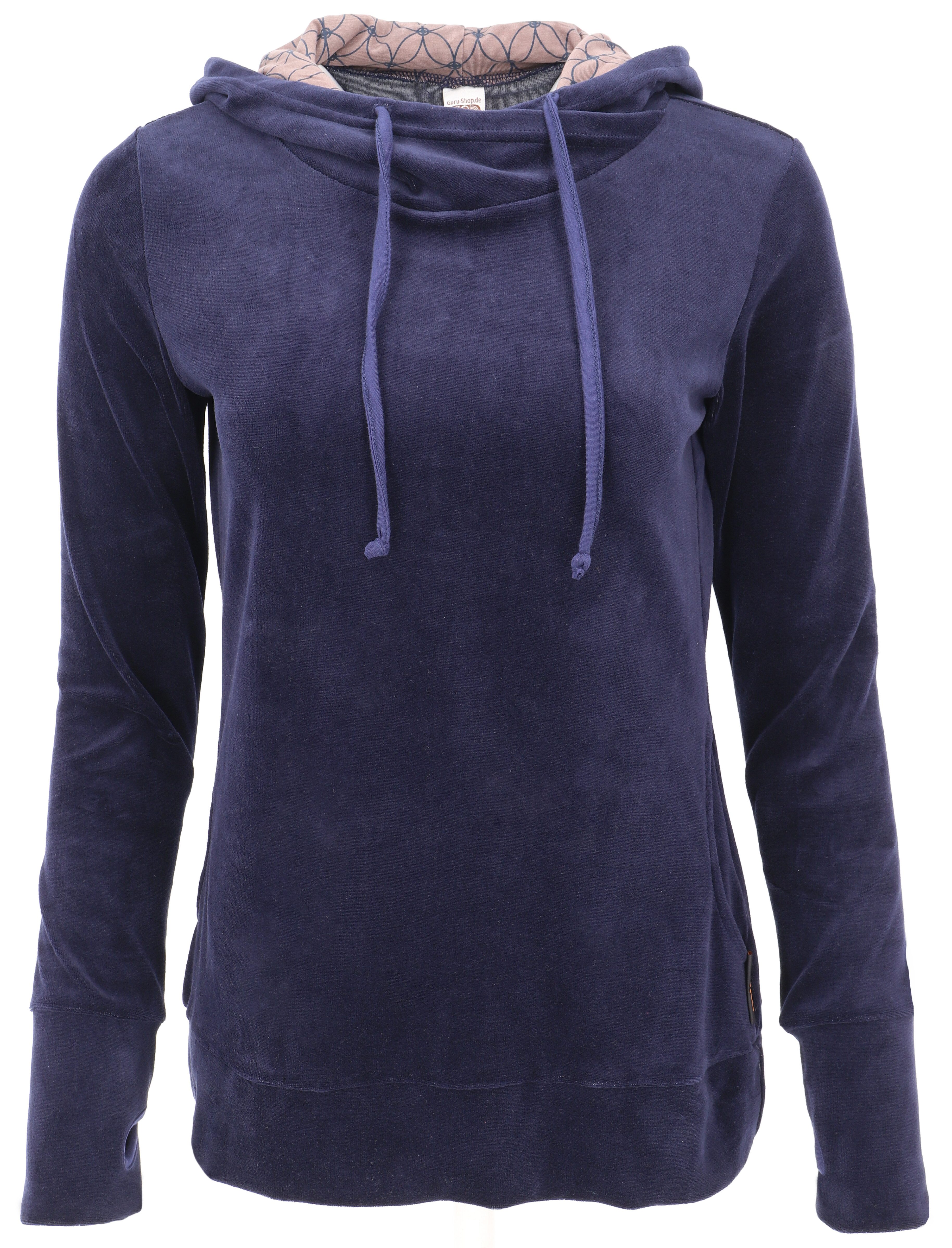 Guru-Shop Longsleeve Nicki-Kapuzenpullover, weicher Hoodie, Boho.. günstig online kaufen