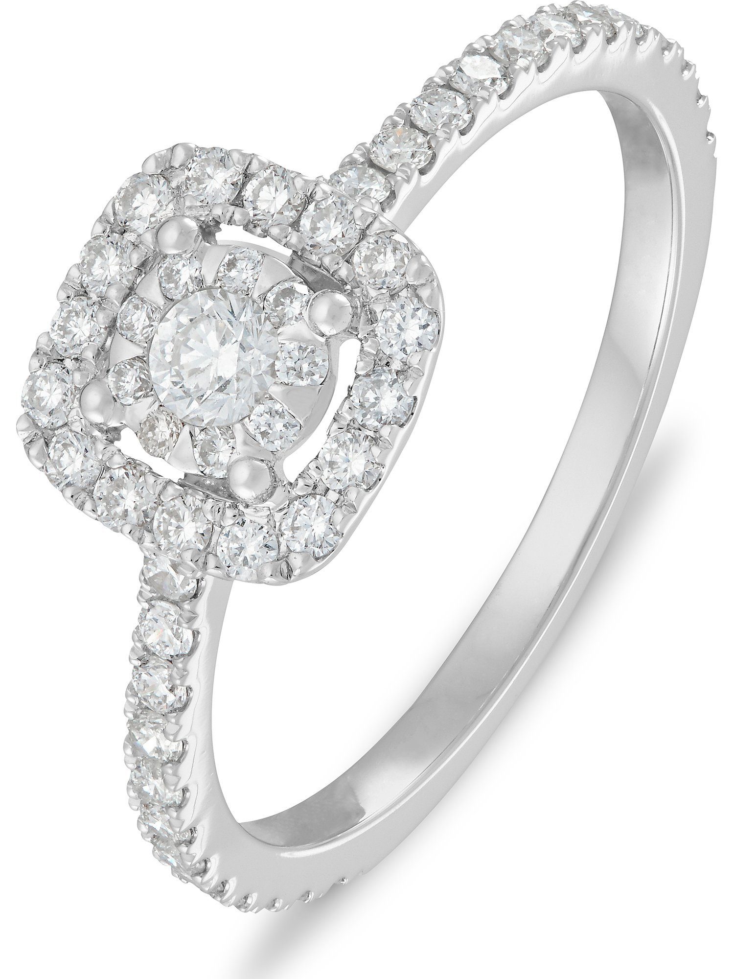 CHRIST Diamantring CHRIST Damen-Damenring 585er Weißgold 1 Diamant, mit Brillanten