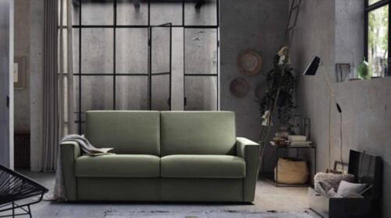 JVmoebel 2-Sitzer, Möbel Wohnzimmer Design Grün Textil Alfitalia Moderne Design