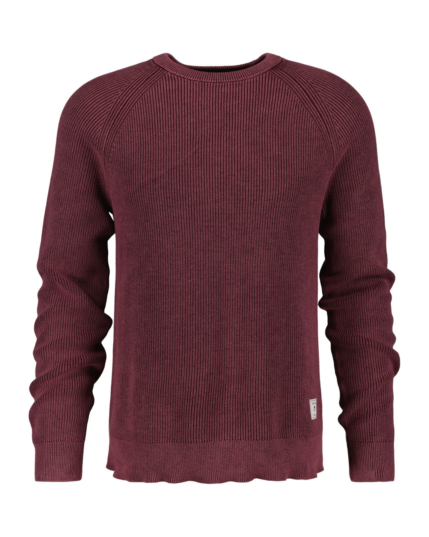 Gant Rundhalspullover WASHED RIB C-NECK in verwaschener Optik