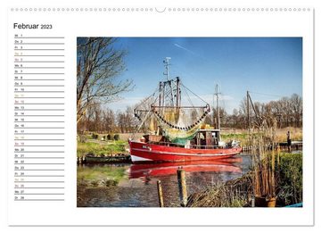 CALVENDO Wandkalender Friesland - am Vareler Hafen (Premium, hochwertiger DIN A2 Wandkalender 2023, Kunstdruck in Hochglanz)