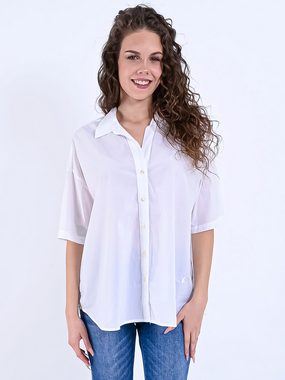 Emily Van Den Bergh Klassische Bluse Halbarmbluse White