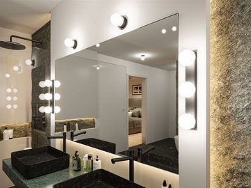 Paulmann Deckenleuchte Selection Bathroom Gove IP44 max. 1x20W Satin, Glas/Metall, ohne Leuchtmittel, G9