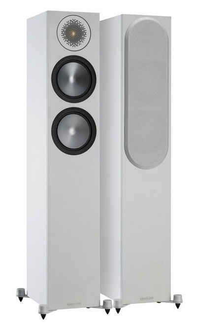 MONITOR AUDIO Bronze 200 (6G) Standlautsprecher weiß/grau [Paar] Stand-Lautsprecher (nicht zutreffend, 120 W, Standlautsprecher, inklusive Lautsprecherabdeckung)