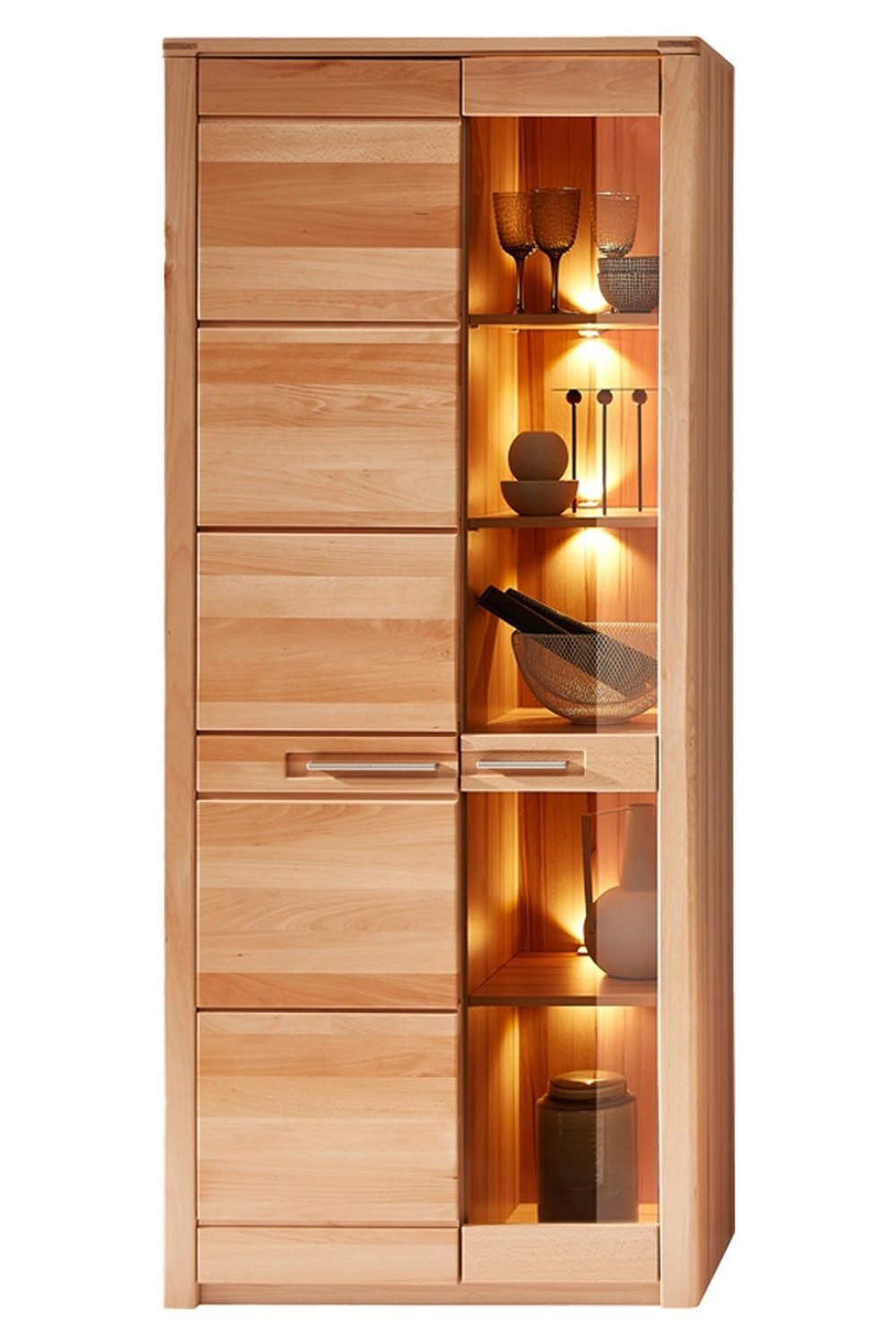 Innostyle Vitrine NATURE ONE, Kernbuche teilmassiv, günstig online kaufen