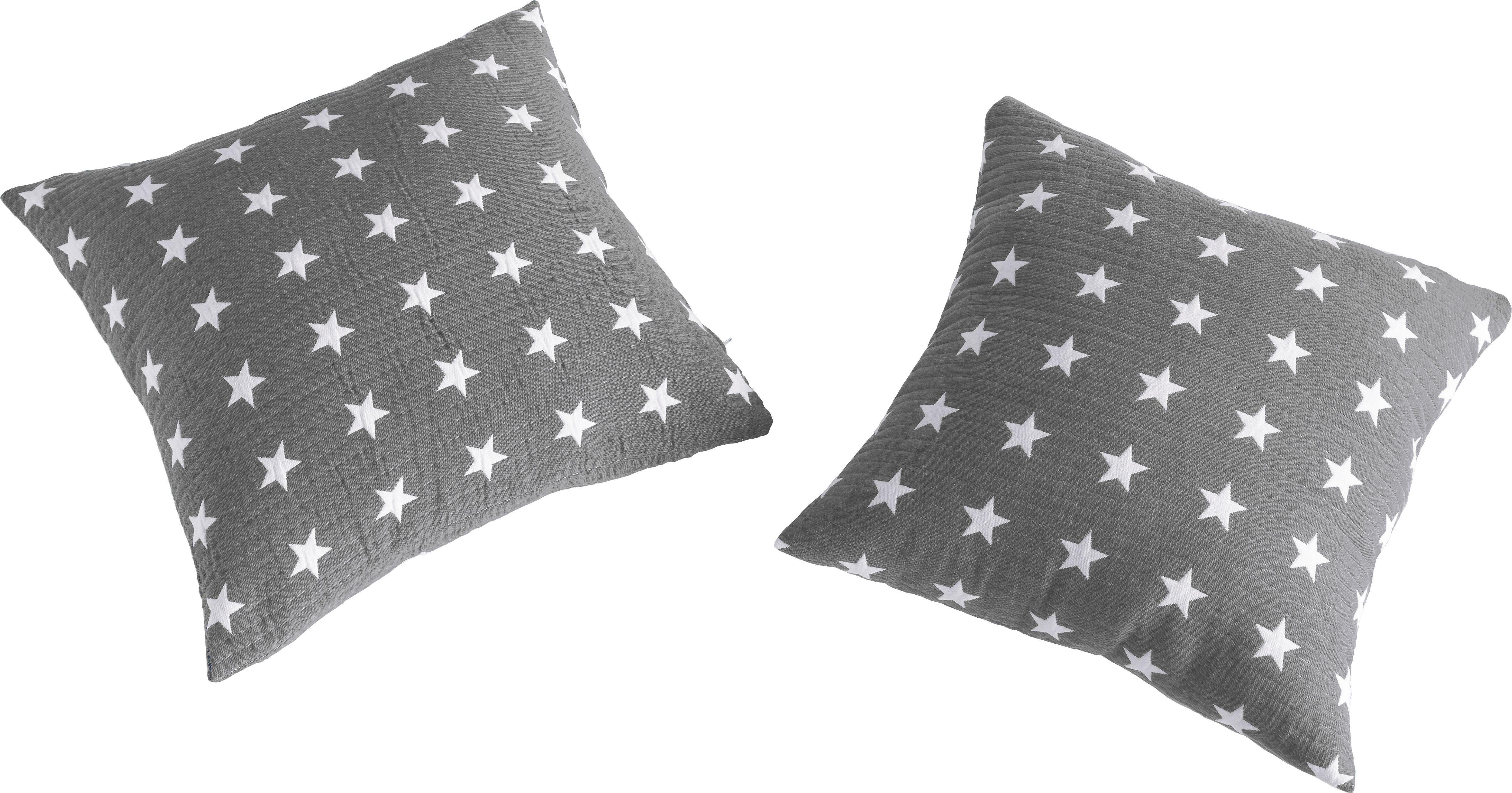 OTTO home Kissenbezüge Yolanda Kissenhülle im Sterne Design, (2 Stück), mit Steppung