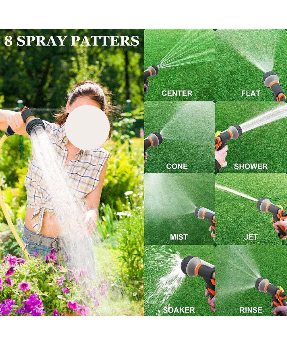 Schlauchaufroller Gartenschlauchdüse (8 einstellbaren Strahlformen), (packung, 8-tlg., Gartenschlauchdüse), Daumensteuerung für einfache Handhabung