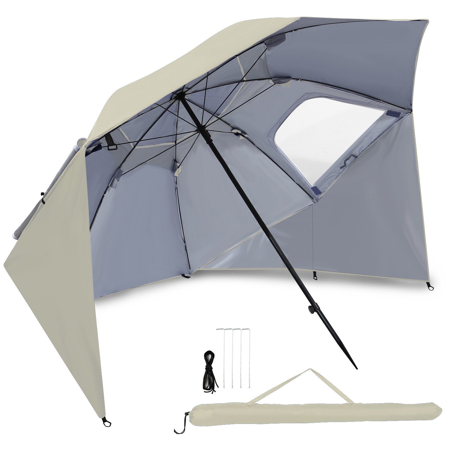 Clanmacy Sonnenschirm Strandschirm 210cm UV Schutz günstig online kaufen