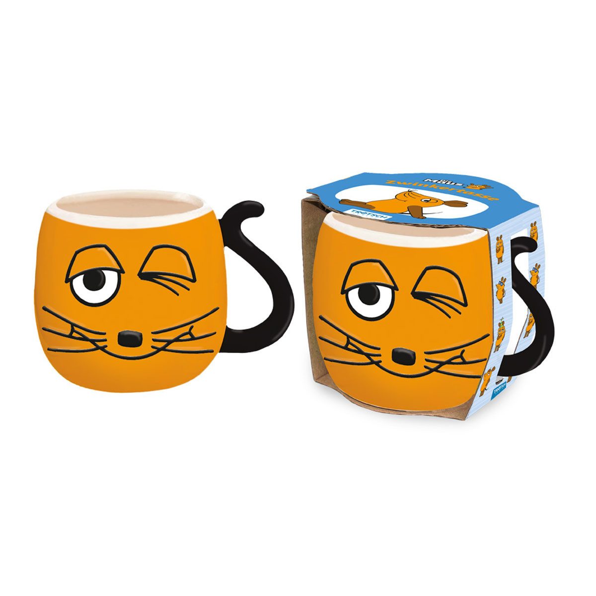 Trötsch Verlag Tasse Trötsch Die Maus 3D Keramiktasse groß Zwinkertasse: Kaffeetasse Tee