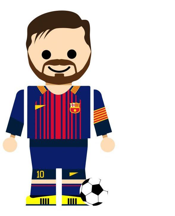 Wall-Art Wandtattoo Spielfigur St) (1 Messi Fussball