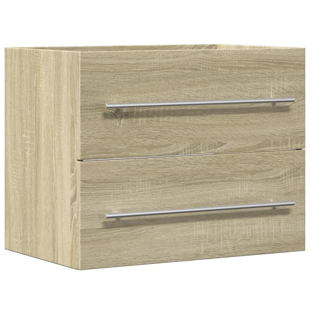 vidaXL Badezimmer-Set Waschbeckenunterschrank Sonoma-Eiche 60x38,5x48cm Hol günstig online kaufen