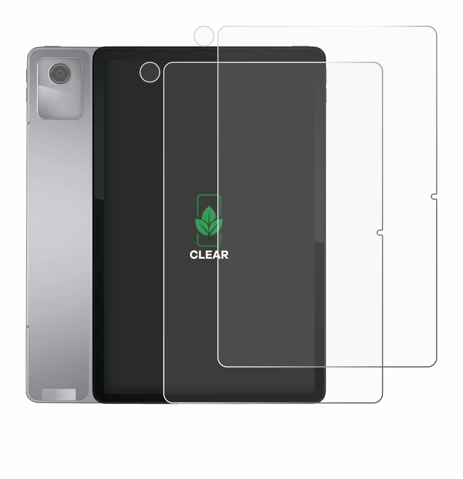 ScreenLeaf Displayschutzfolie Schutzfolie für Lenovo Tab M11 (Display+Kamera), 2 Stück, nachhaltiger Displayschutz Schutz Folie Klar Transparent