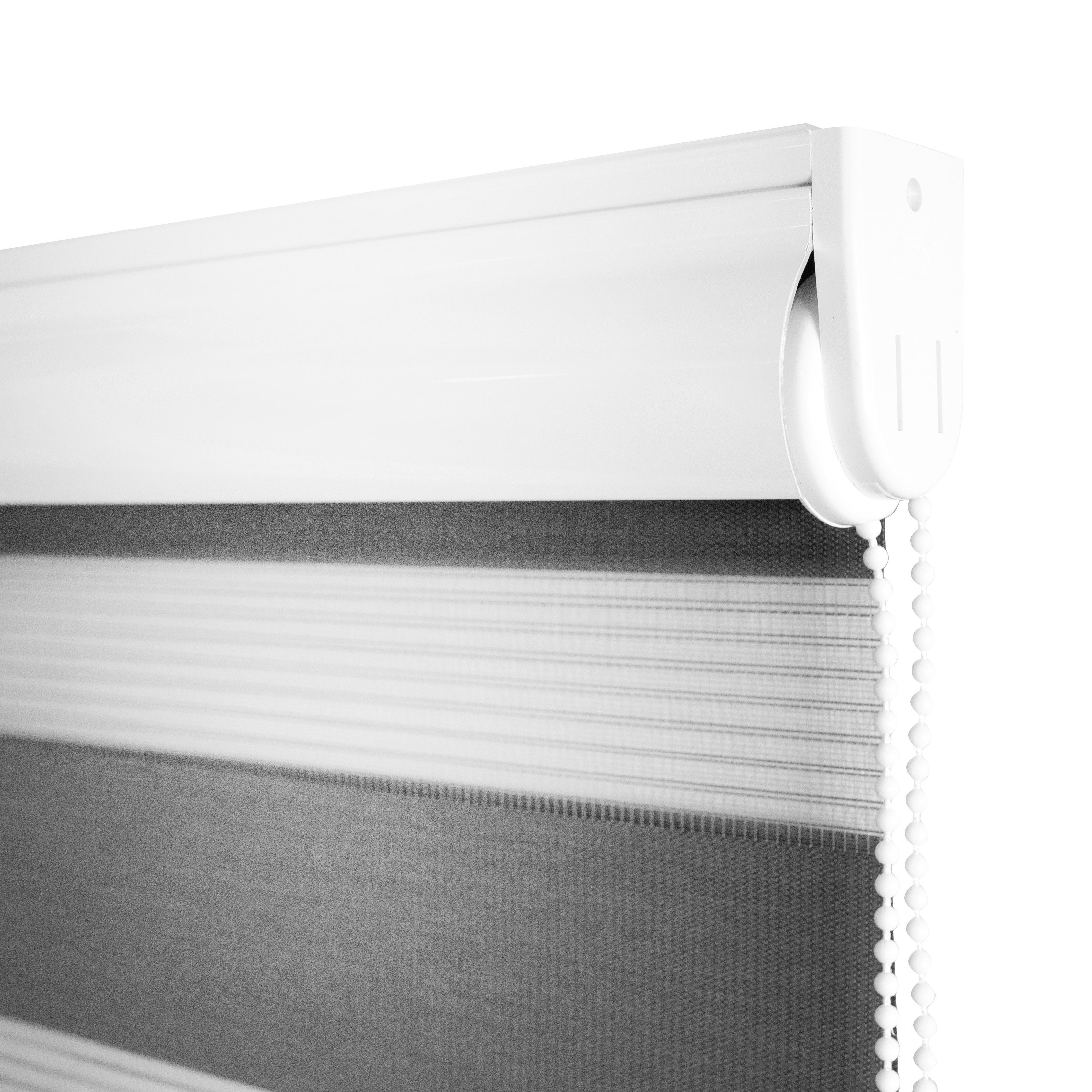 Doppelrollo mit Blende, SN DECO GROUP, freihängend, Verschraubte Montage, Verschraubt, Duo Rollo mit Blende, Sichtschutz, Sonnenschutz, lichtdurchlässig