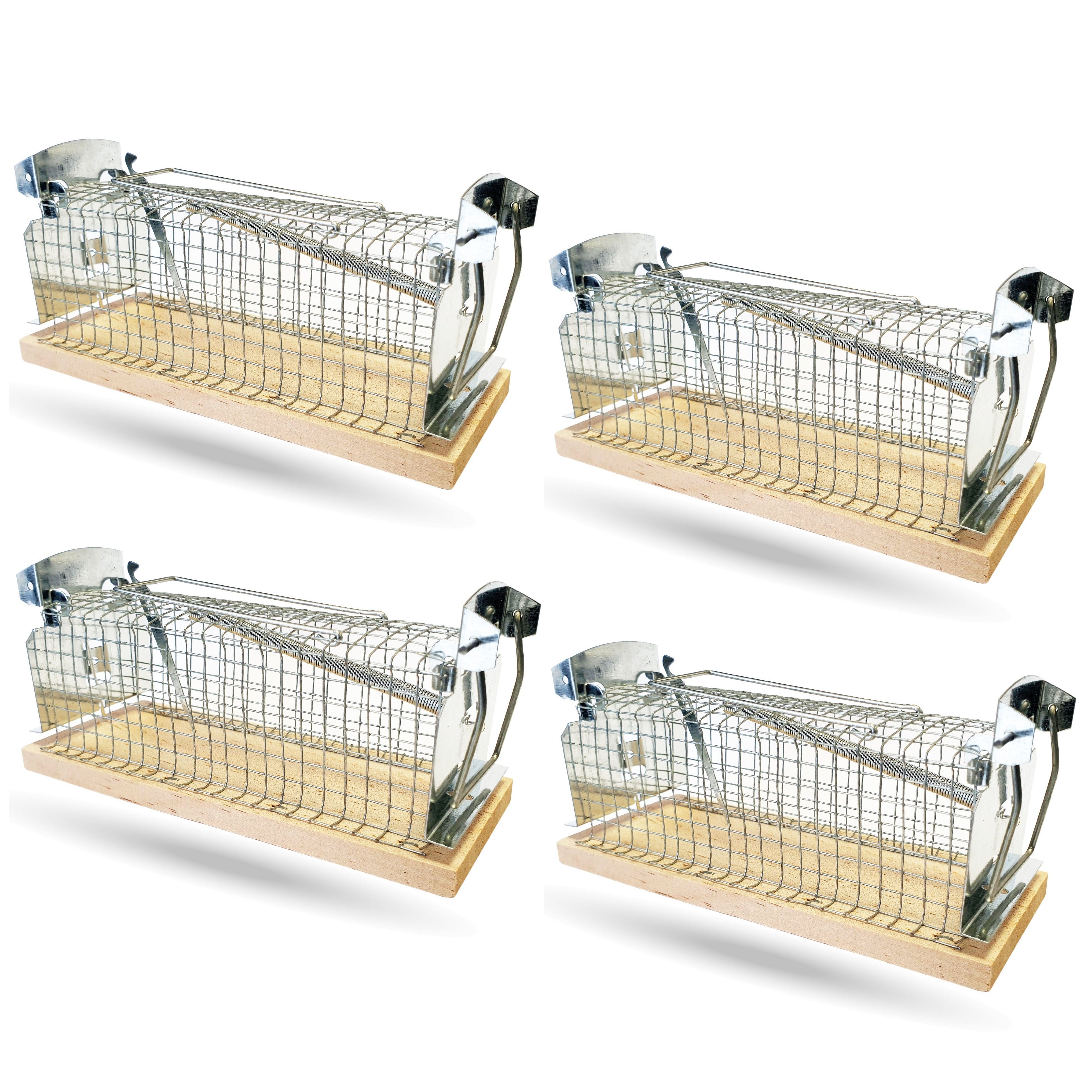 Bestlivings Lebendfalle tierfreundlich für Mäuse 4er Set, Wiederverwendbar, Tierfalle Maus