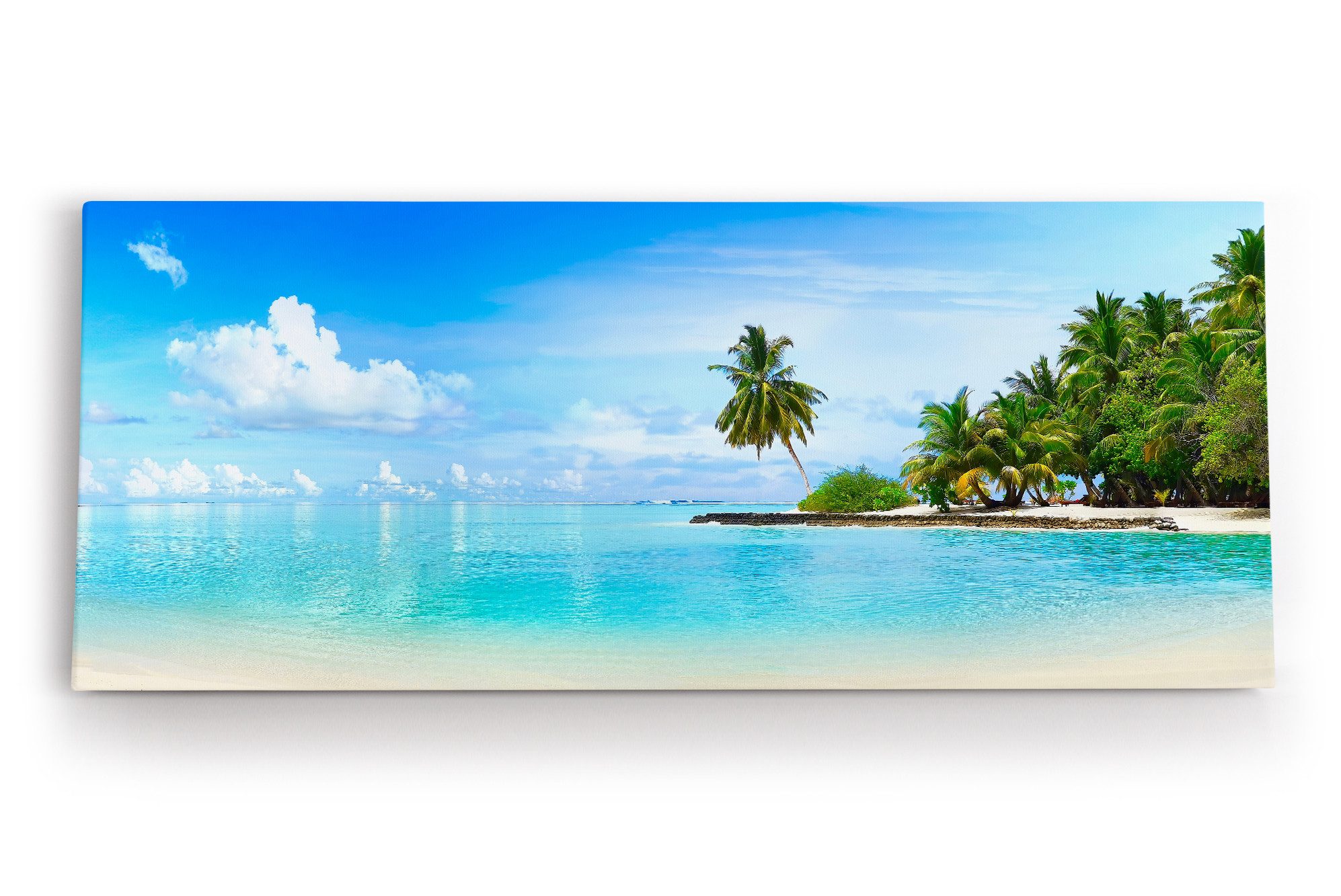 Leinwandbild Karibik Südsee Palmen Strand Meer Sommer
