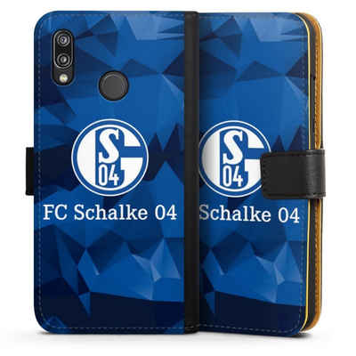 DeinDesign Handyhülle »FC Schalke 04 Muster Offizielles Lizenzprodukt Schalke 04 Camo«, Huawei P20 Lite Hülle Handy Flip Case Wallet Cover Handytasche Leder