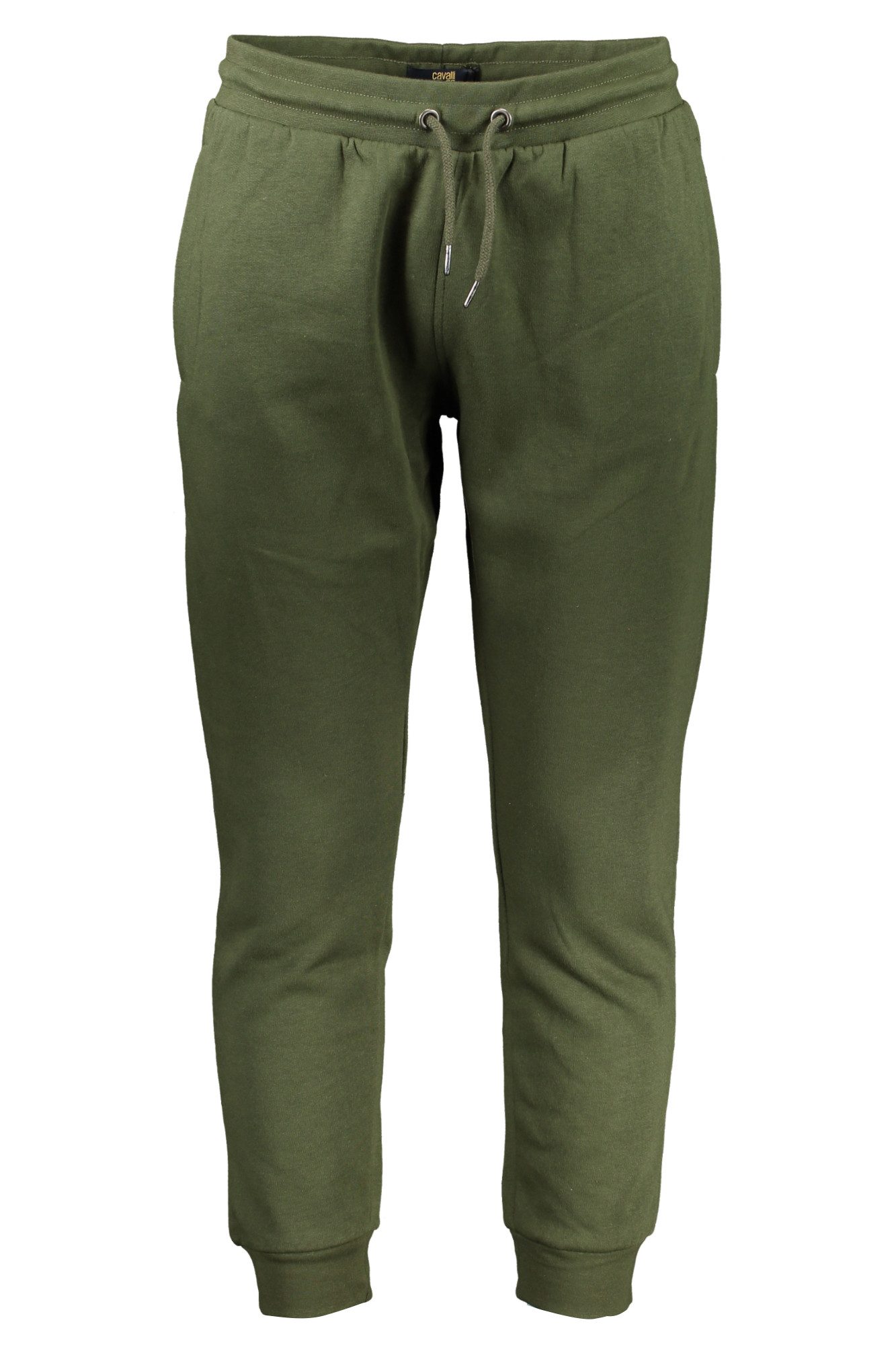 Cavalli Class 5-Pocket-Hose Grüne Herren-Sporthose mit Kordelzug, Taschen & Stickerei