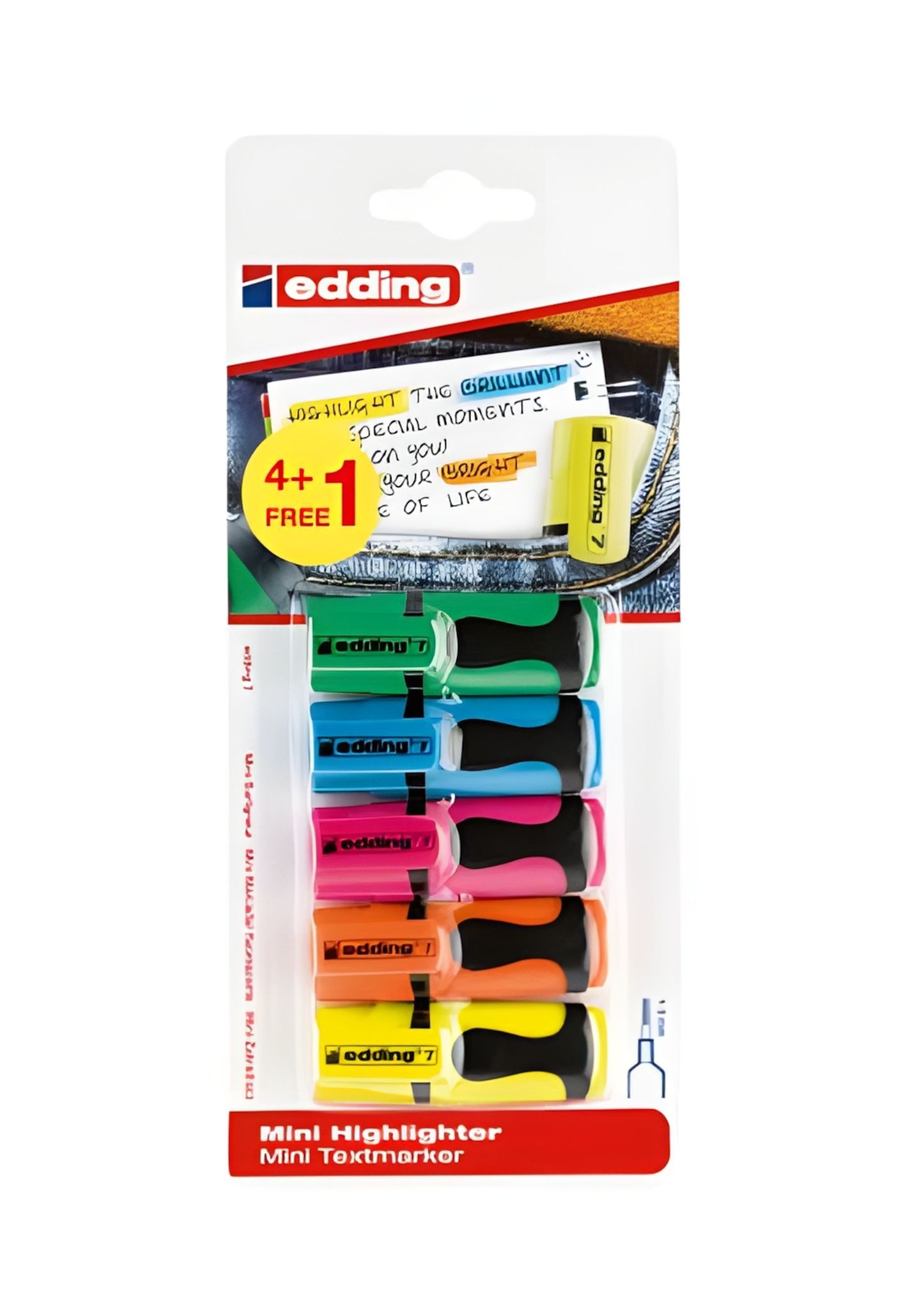 edding Marker Edding Mini Textmarker 7 5er-Blister sortiert BTS