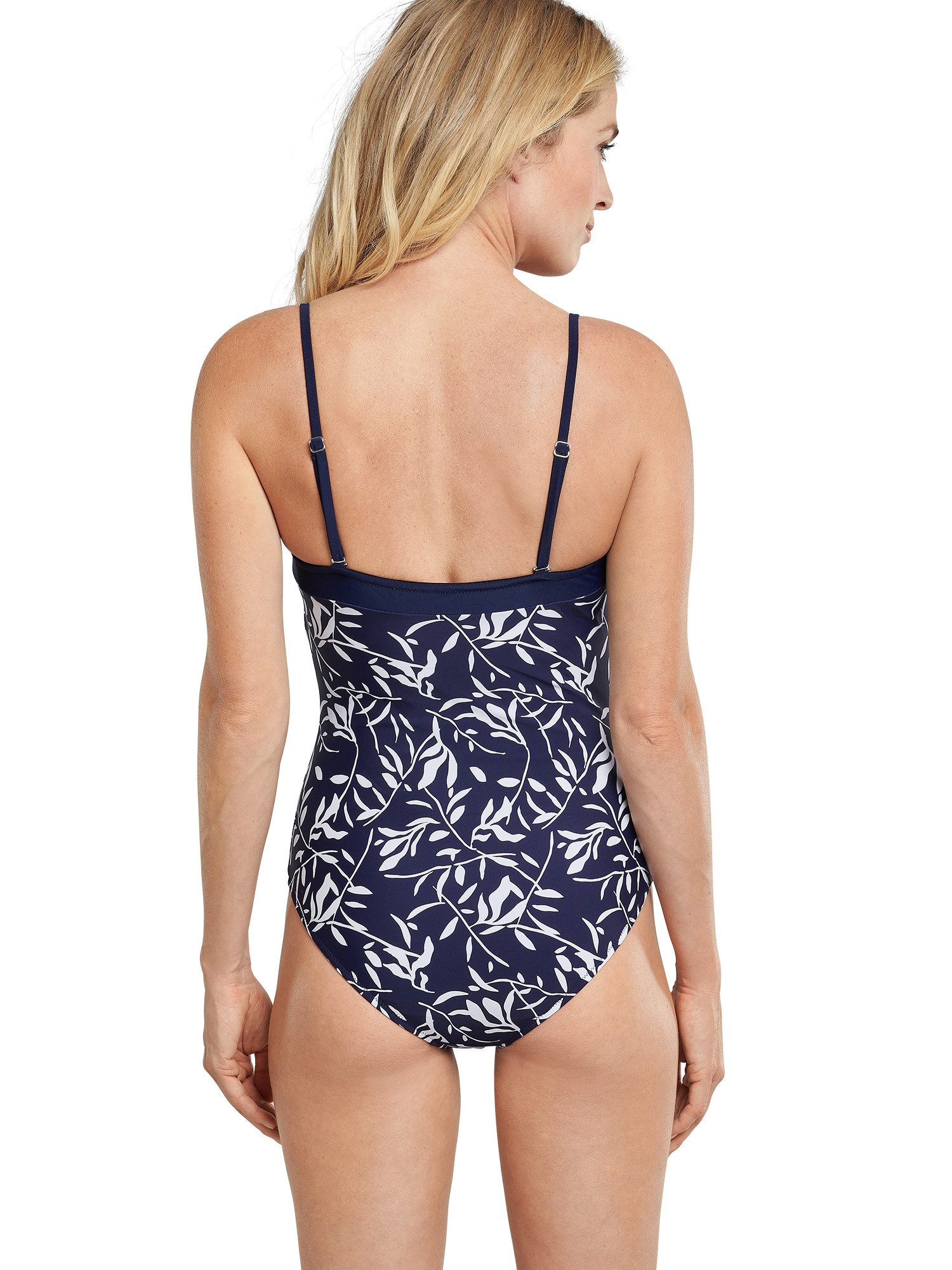 Schiesser Badeanzug Marine Leaf