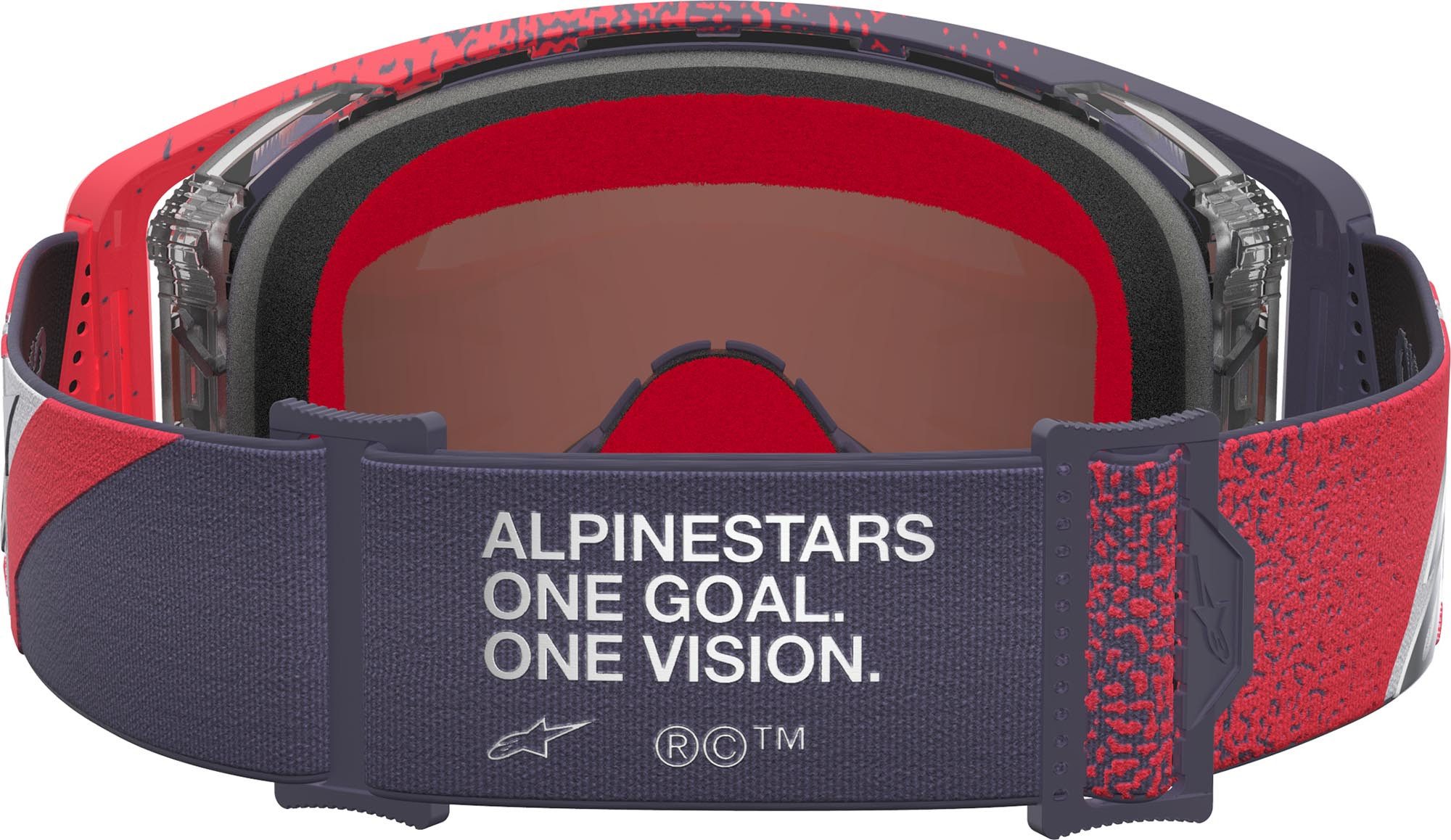 Alpinestars Motorradbrille Supertech Hiten Mirror Motocross Brille, Mit Band,Verspiegelt