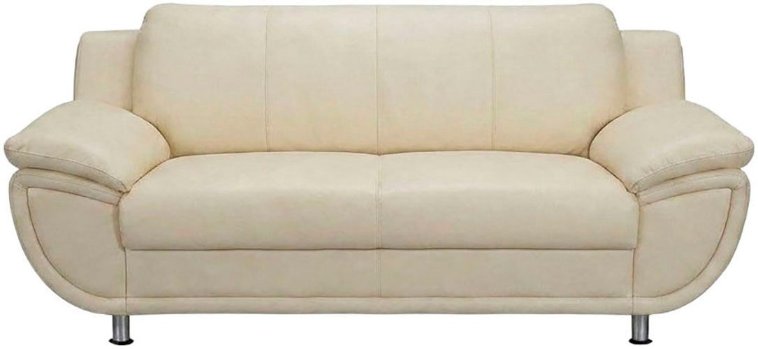 TRENDMANUFAKTUR 2-Sitzer Rondo, Breite 178 cm, breite Armlehnen, Füße chromfarben, Couch wahlweise mit Federkern und in verschiedenen Bezügen bestellbar