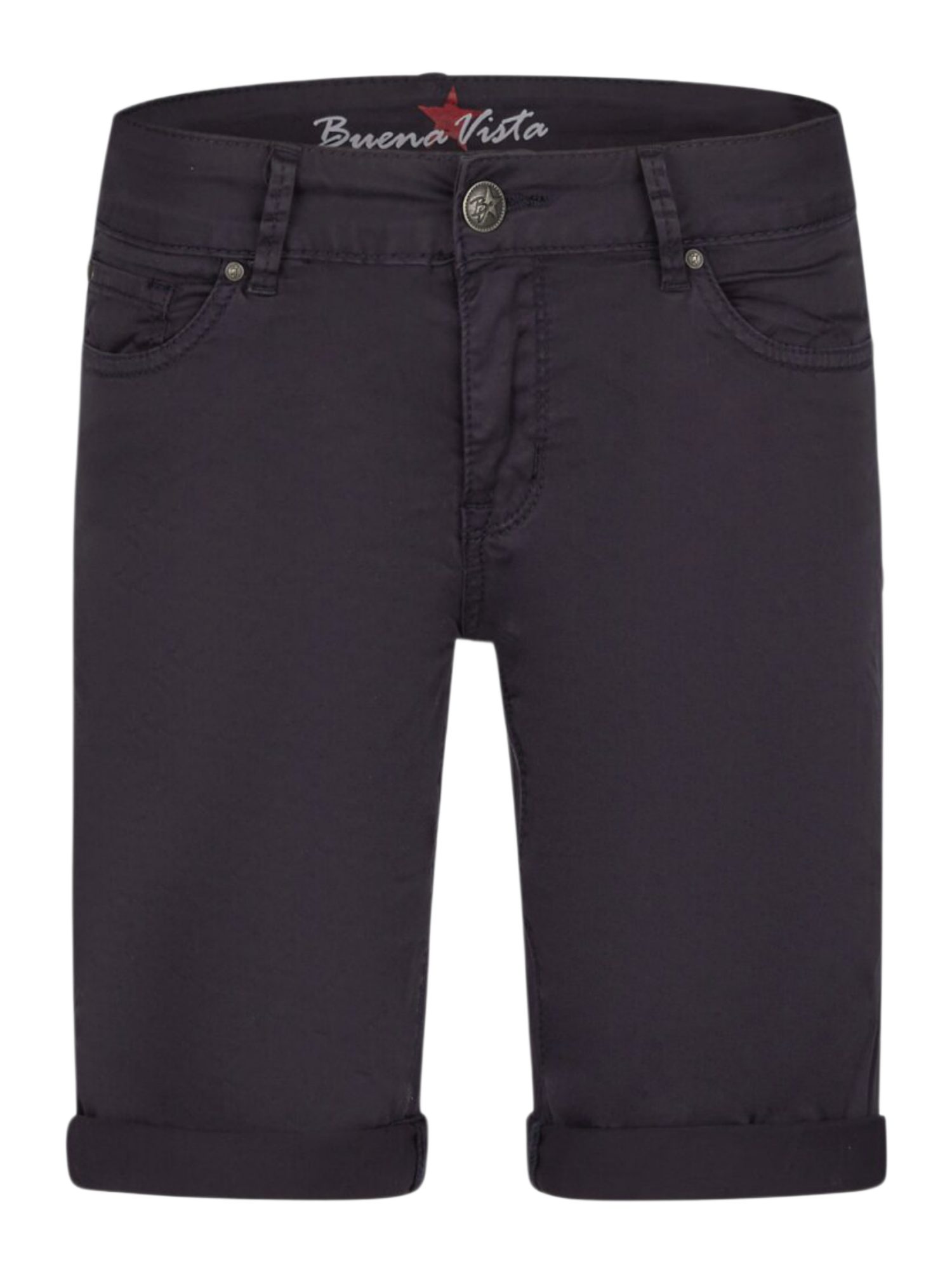 Buena Vista Stoffhose blau, Casual, Baumwolle, Unifarben, Slim Fit, Mittel