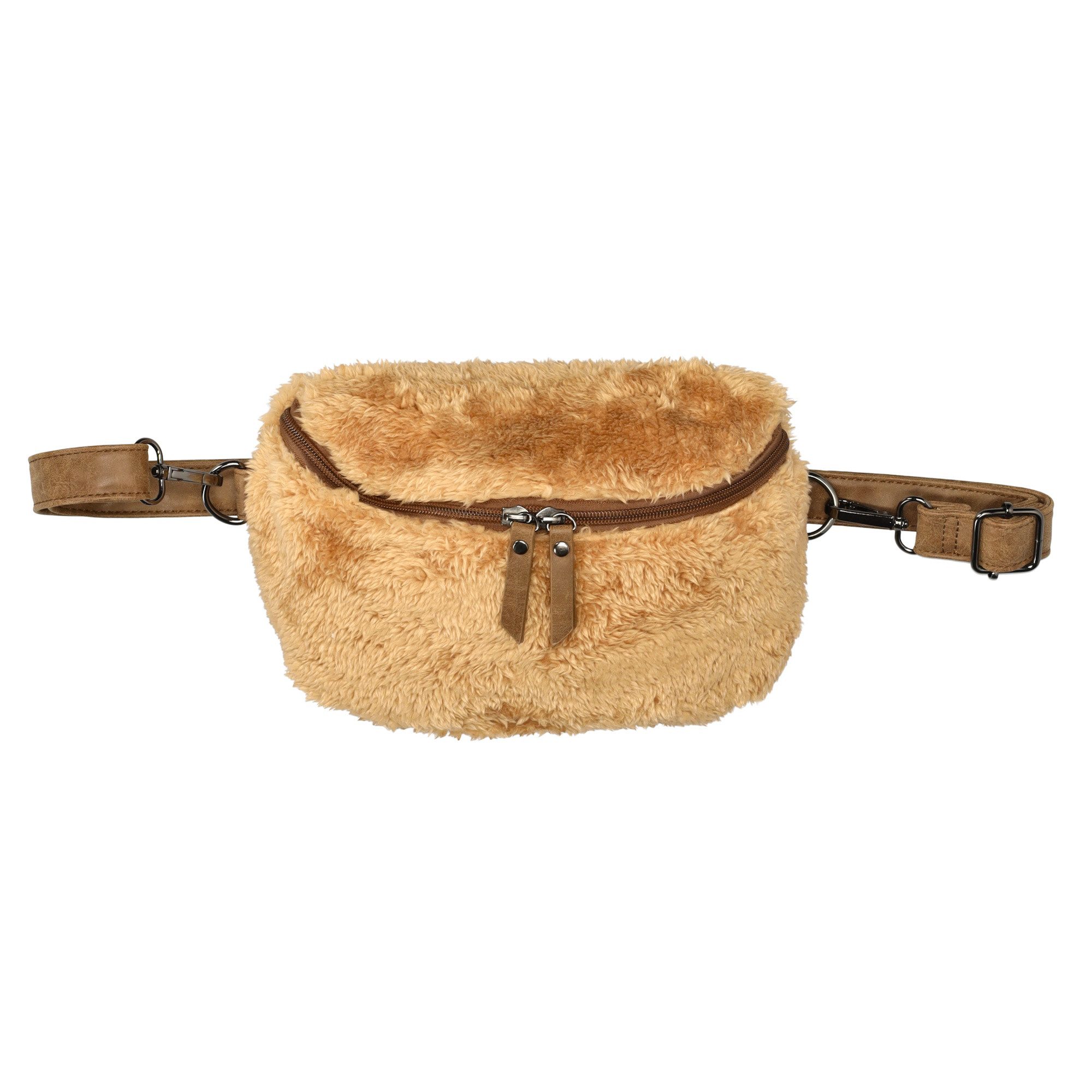 Enrico Benetti Umhängetasche Tasche Teddyfell Crossbody Bag Gürteltasche Teddy (Bauchtasche, Schultertasche), flauschig weich